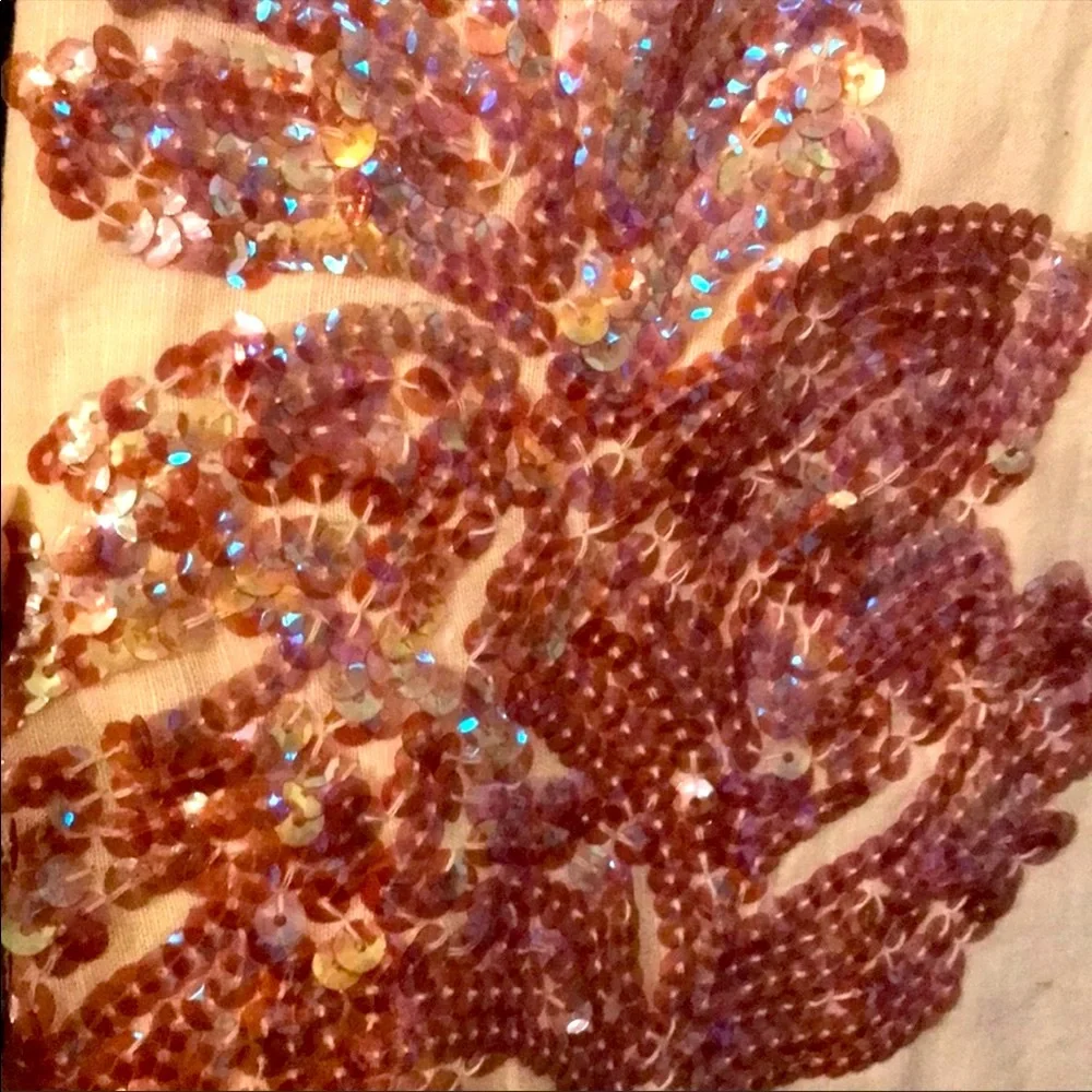 J CREW Claudia Linen Rose-Gold Sequined Dress NWT